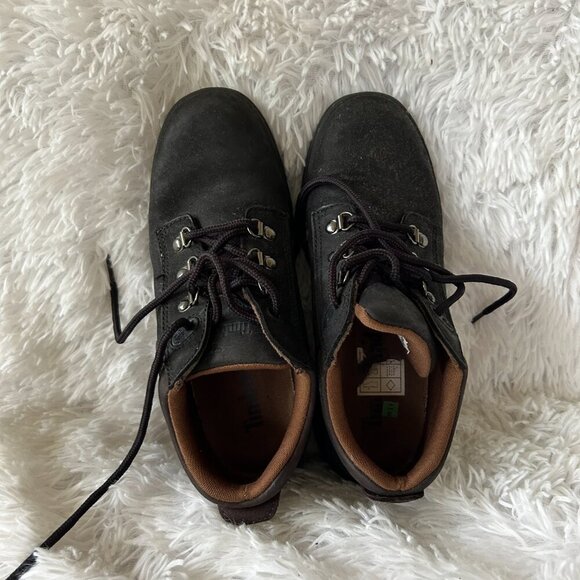 Timberland Black Low Cut Boots Womens 7 Leather Weather Resistant - Picture 5 of 6